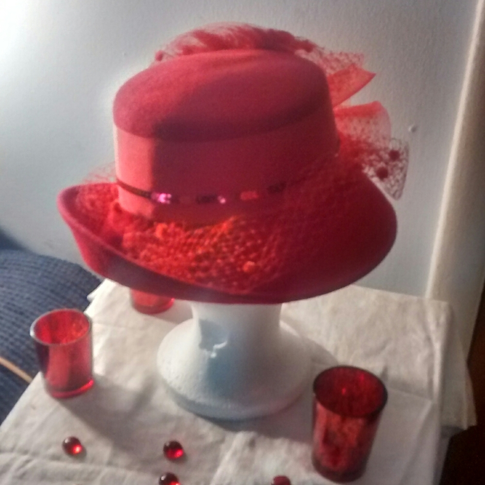 Red wool hat